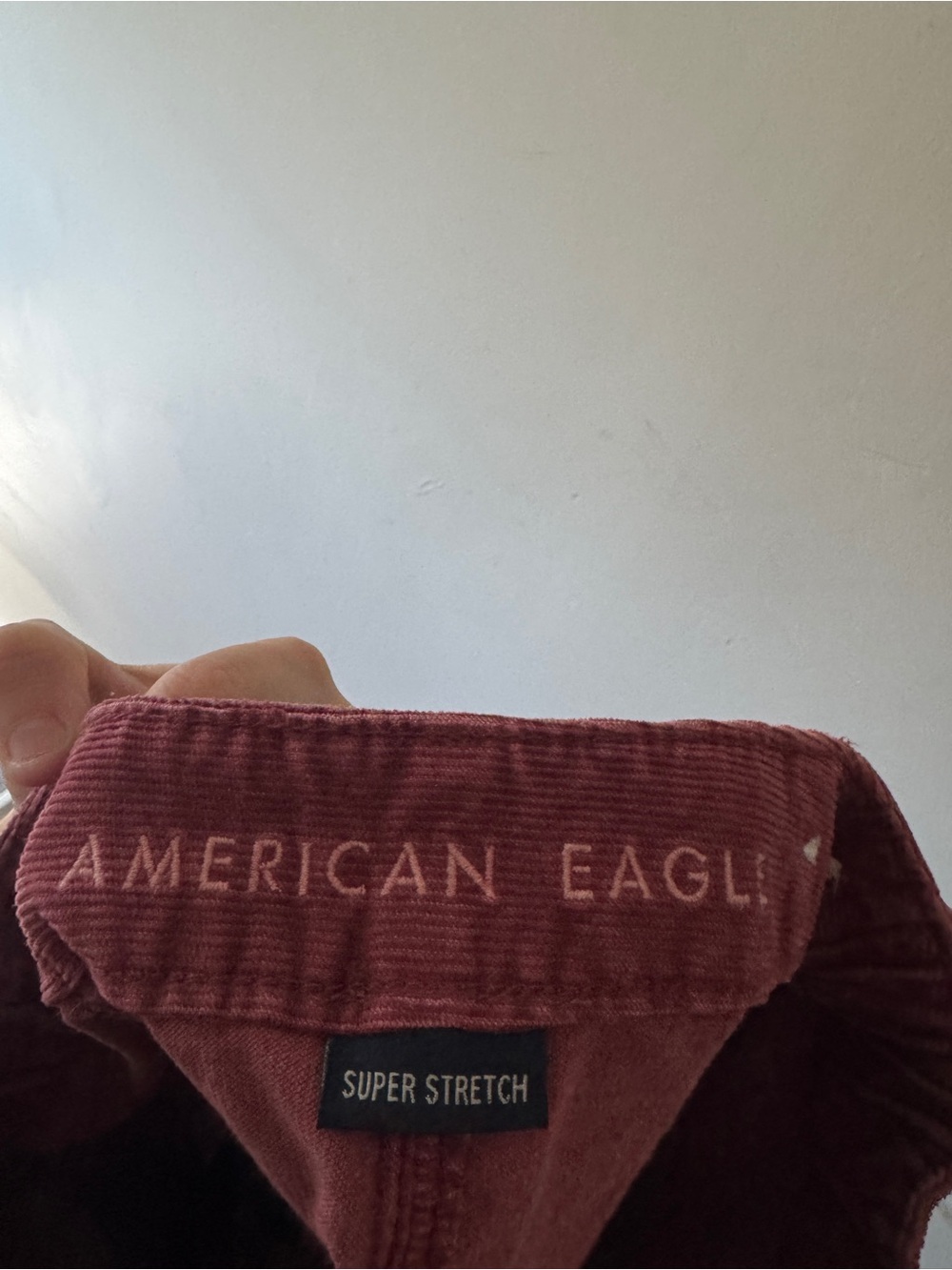 American Eagle Super Stretch Burgundy Corduroy Skirt - Picture 5 of 6